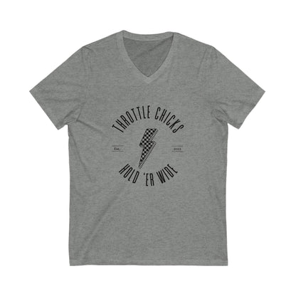 V-Neck Tee Throttle Chicks