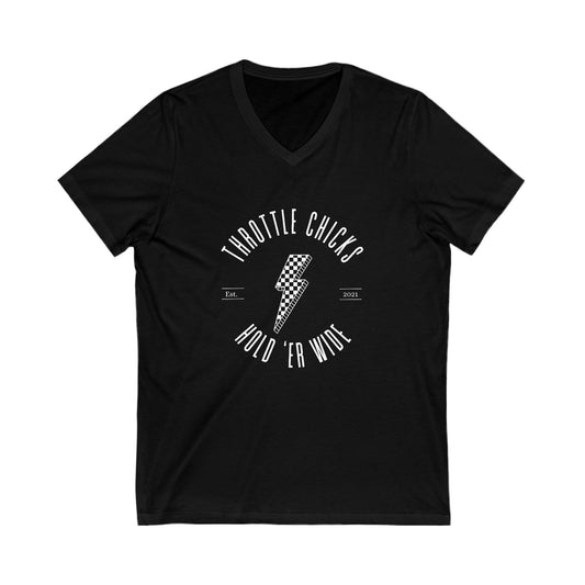 V-Neck Tee Throttle Chicks