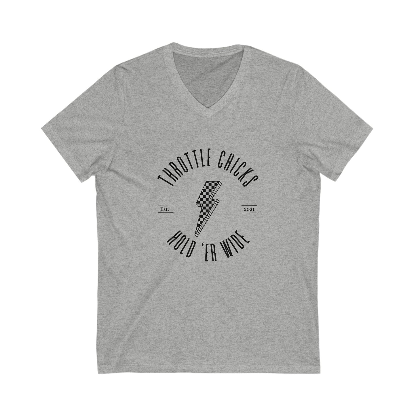 V-Neck Tee Throttle Chicks