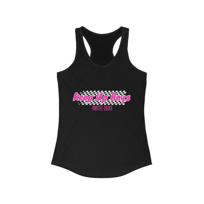 Throttle Chicks Racerback Tank - Keep Up Boys Design